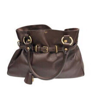 Celine Anita Brown Leather Tote Bag